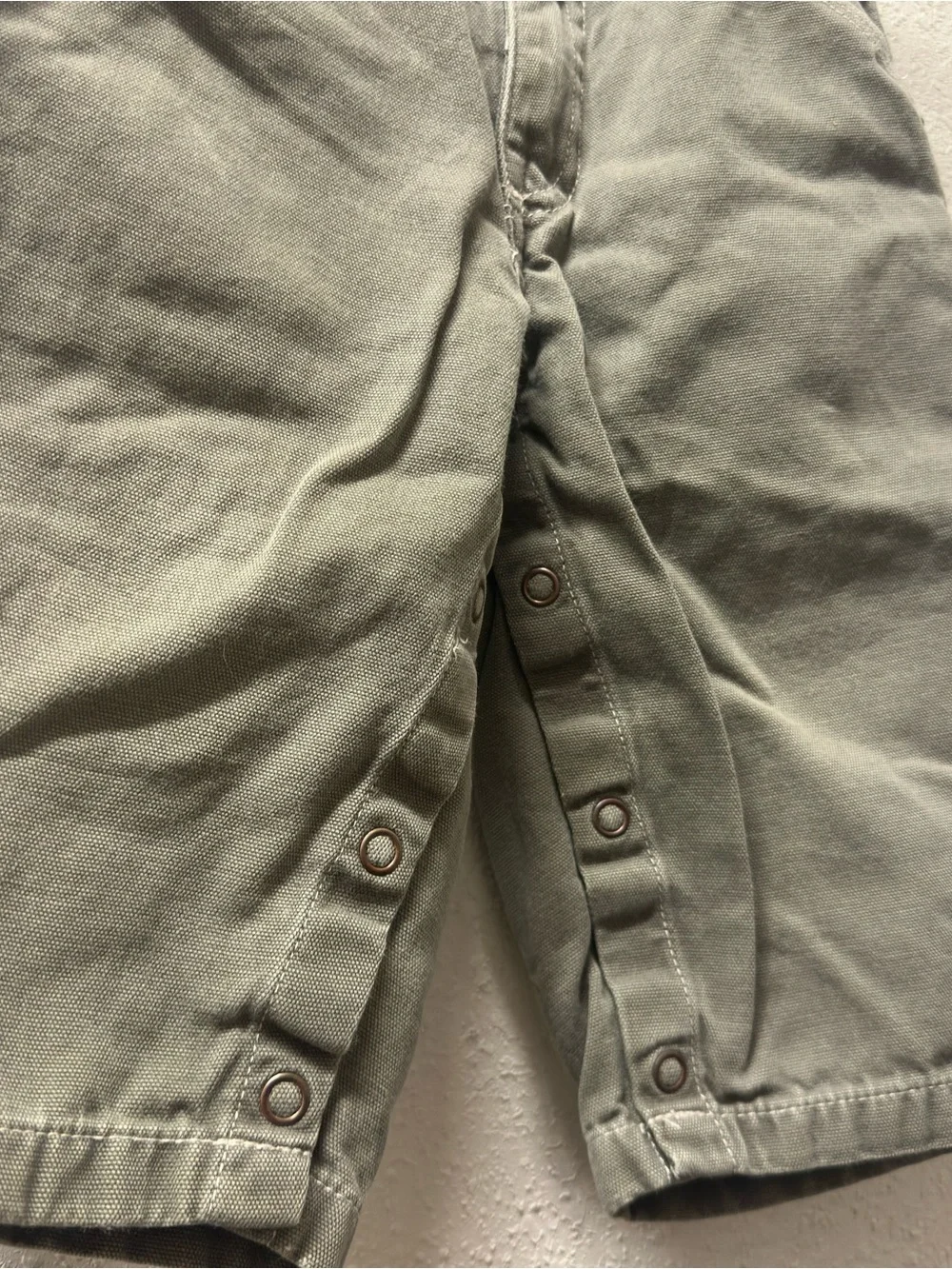 GAP Olive Green Cargo Jeans with Snap Details